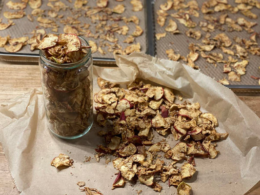 Sesam Zimt Apfelchips zum Erntedankfest