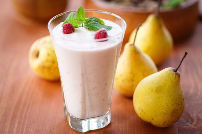 Birne-Himbeer-Smoothie