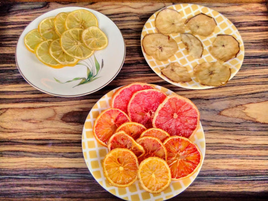 Glasierte Zitrusfrüchte  und Birne