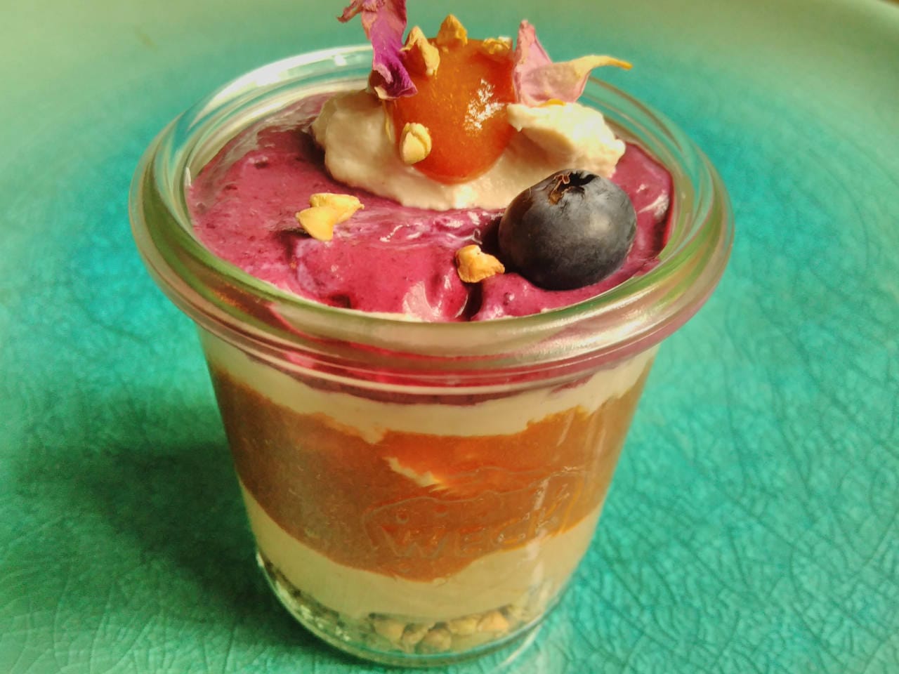 Fruchtige Terracotta - vegane Panna cotta Alternative