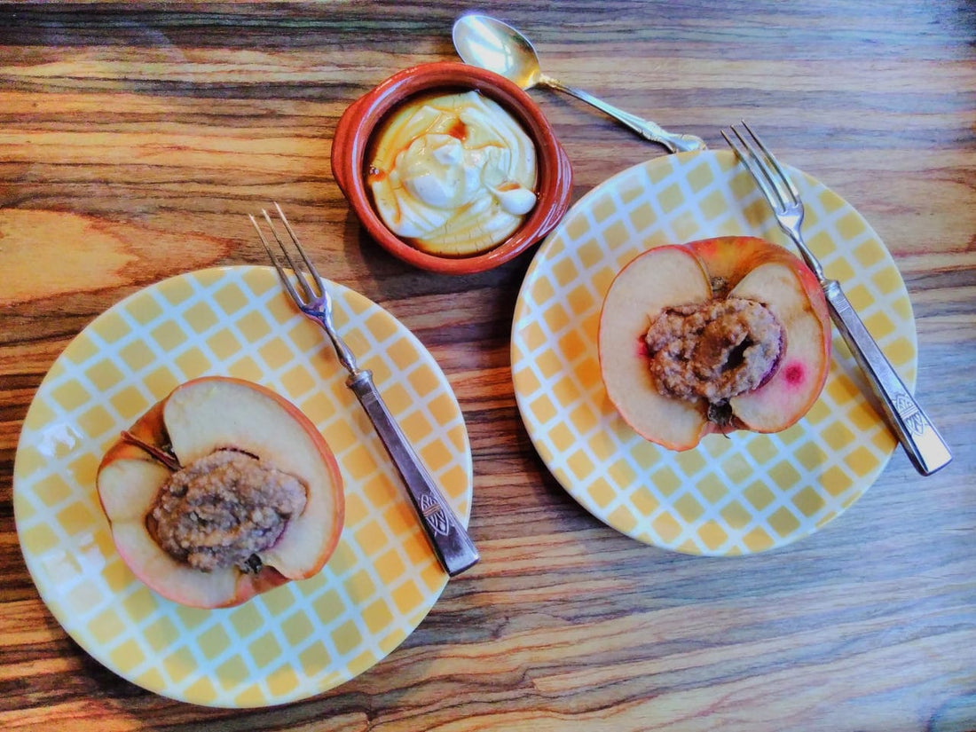 Bratapfel mit Brombeere &#038; Walnuss