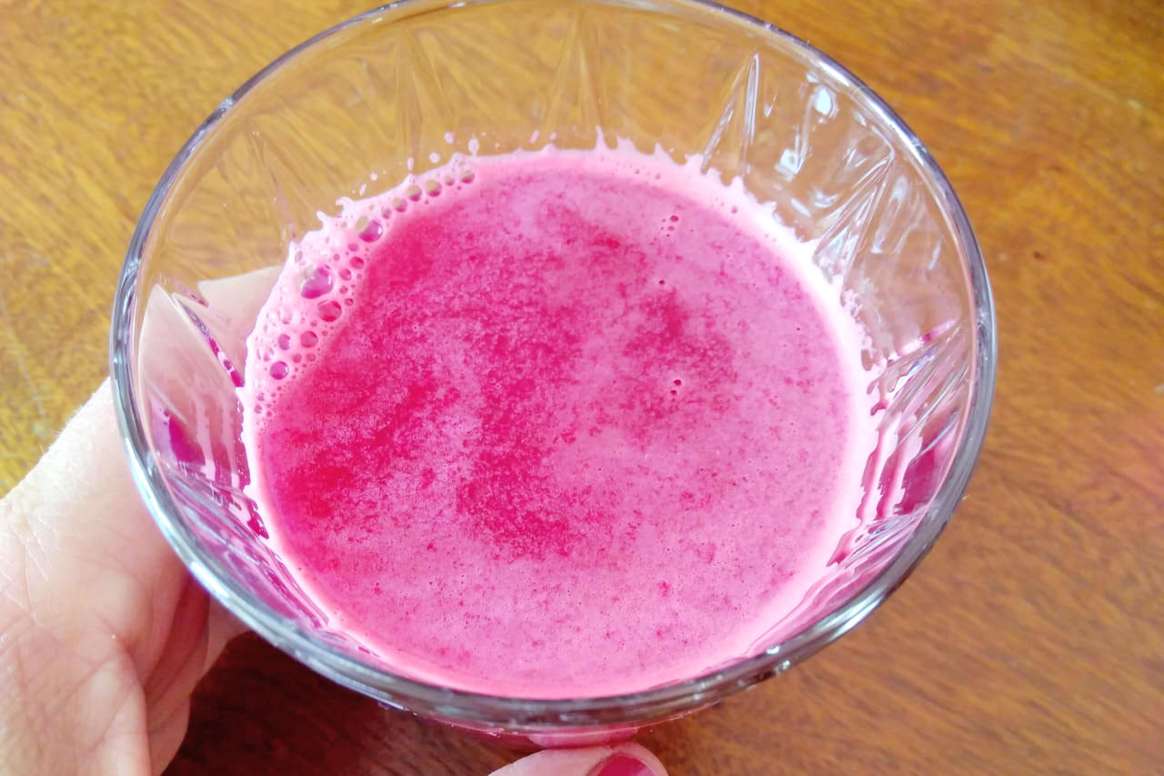 Wassermelone und Rote Beete - ein sehr roter Saft!