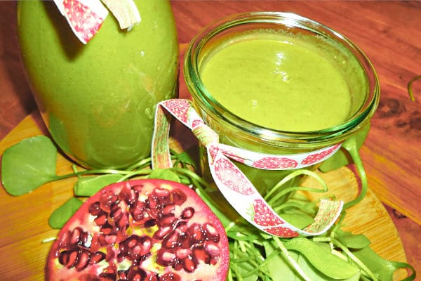 Kokosmus Granatapfel Postelein Smoothie