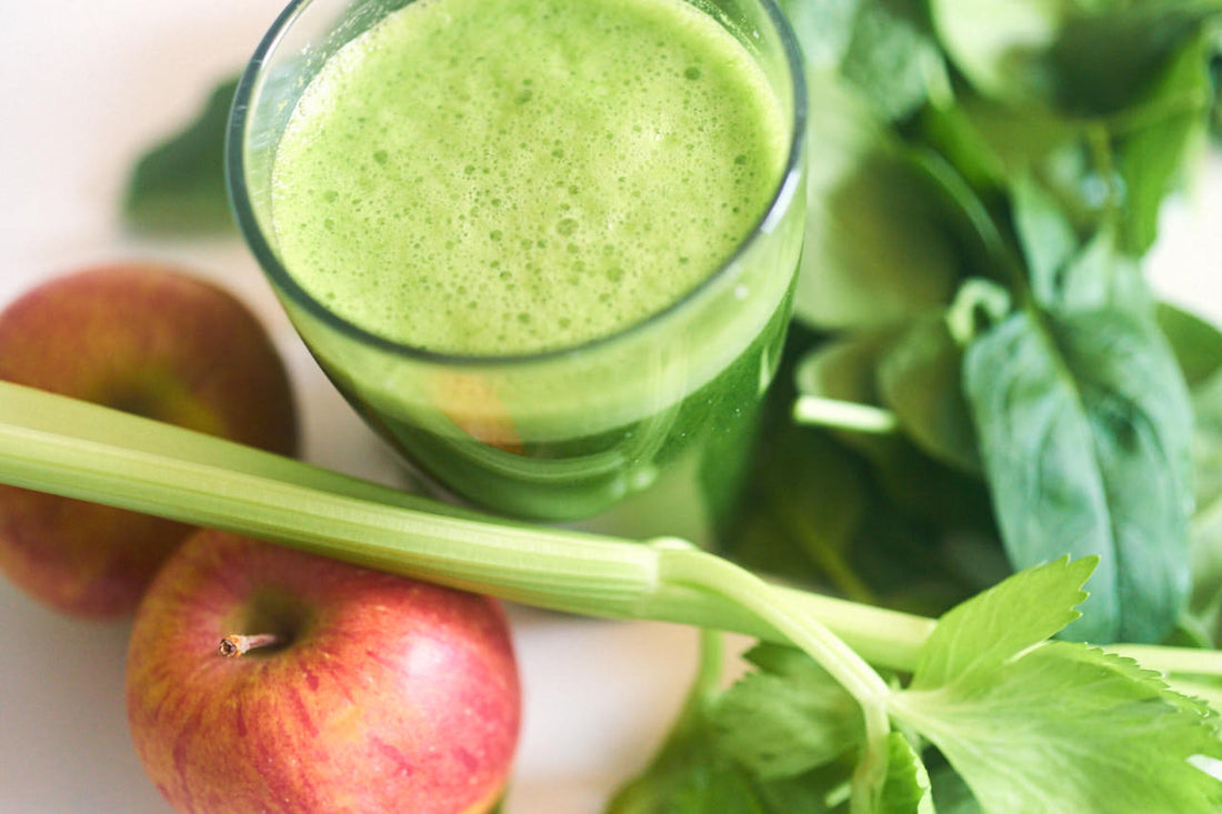 Saftrezept - Apfel, Staudensellerie und Spinat