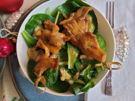 Feldsalat mit Umami-Sticks