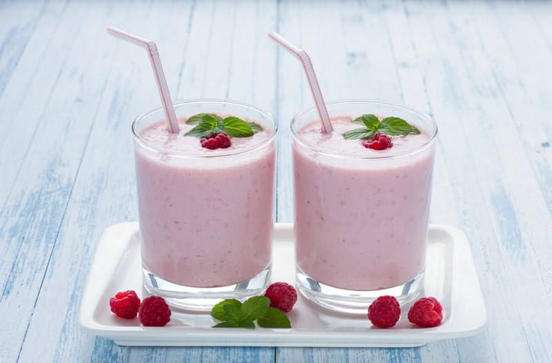 Eiskalter Himbeer-Bananen Smoothie