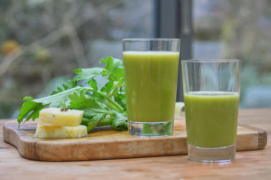 Saftrezept - Ananas Staudensellerie Papaya-Kerne