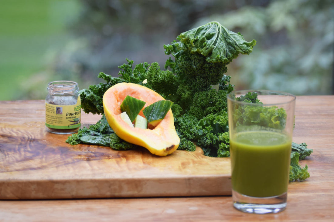 Saftrezept - Papaya Gurke Grünkohl