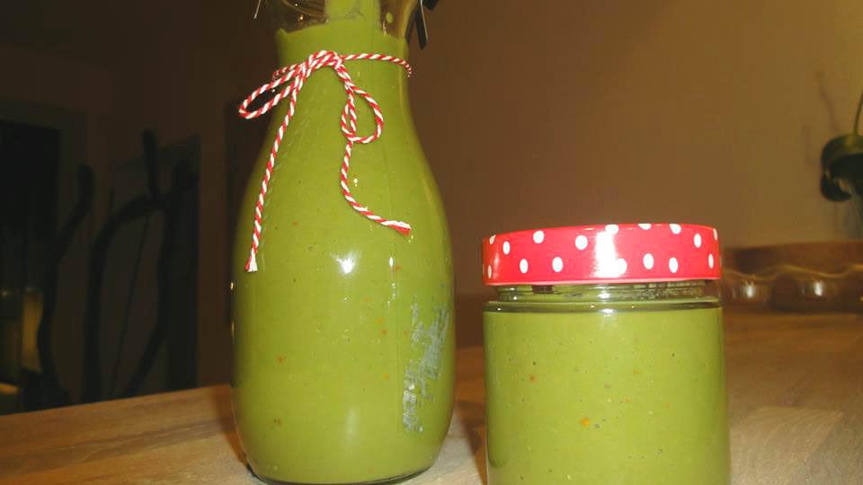 Wein zum Mittag - Rezept für grünen Smoothie mit Weintrauben