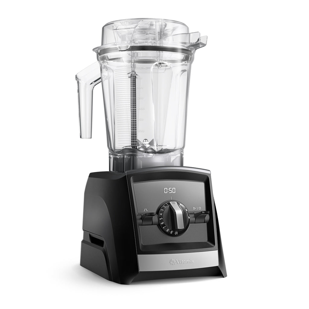 Vitamix Ascent A2500i stand blender in black - right side glamour view with control panel and 2.0L container