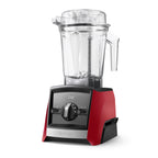 Vitamix Ascent A2500i high-performance blender in red - left side glamour view showcasing dynamic design and transparent container