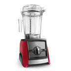 Vitamix Ascent A2500i stand blender in red - proud angled view from front left showcasing striking design with Interlock system