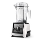 Vitamix Ascent A2500i in white - elegant left side view showcasing minimalist design and 2.0L Interlock container