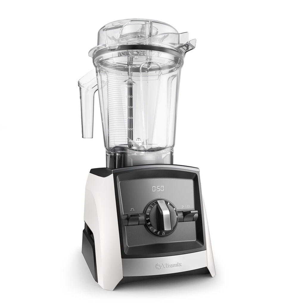 Vitamix Ascent A2500i in white - proud angled view from front left presenting timeless premium design
