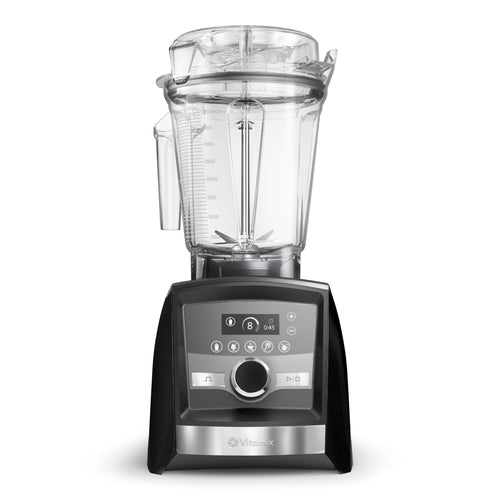 Vitamix Ascent A3500i high-performance blender in graphite - front product view with intuitive touch control panel and 2.0L Interlock container