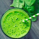 Apfel Babyspinat Smoothie im Glas